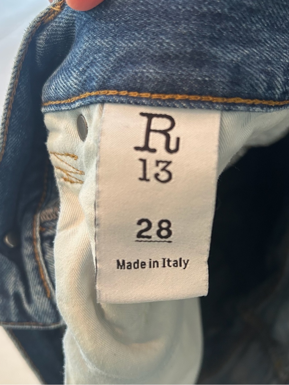 R13 Cross-Over Jeans - Jasper wash. sz 28 - Picture 6 of 9